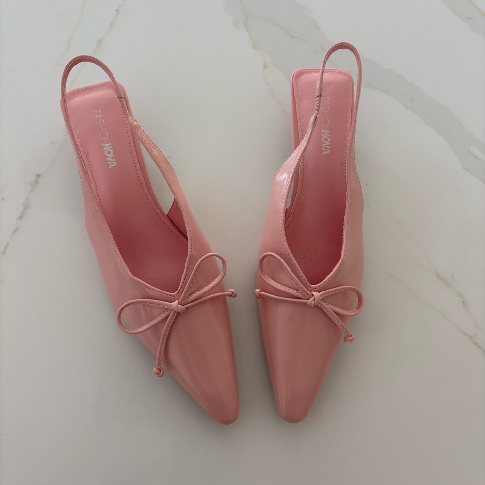 Chic Blush Pink Slingback Heels - Never Worn🎀